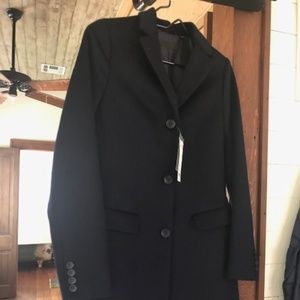 Uniqlo Chester Coat Navy Blue Wool Cashmere